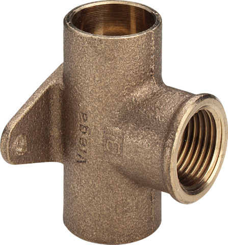 Viega Wandscheiben-T-Stück 94490G in 15mm x Rp1/2 x 15mm 118310