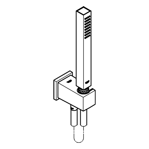 Grohe Wandhalterset Euphoria Cube Stick integriertem Wandanschlussbogen chrom 26405000