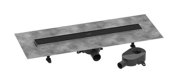 Hansgrohe Komplettset DR RainDrain Go 700 rückseitig befliesbar für Standard-/flache Installation, schwarzmatt 56272670