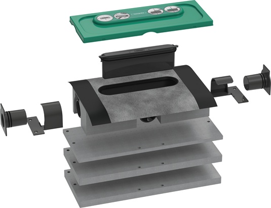 Hansgrohe uBox universal Grundkörper Duschrinnen Ablaufgehäuse für Standardinstallation 01001180