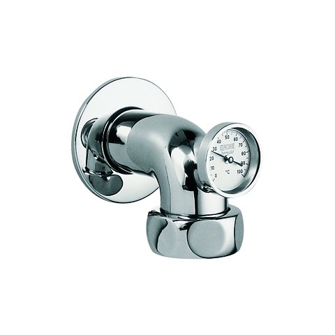 Grohe Abgangsbogen Ausladung 90mm mit Thermometer 1 1/2"x5/4" chrom 12444000