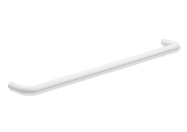 HEWI Badetuchhalter, Edelstahl, Achsmaß 600mm, Tiefe 75mm, weiß tiefmatt 480.30.00160 DX