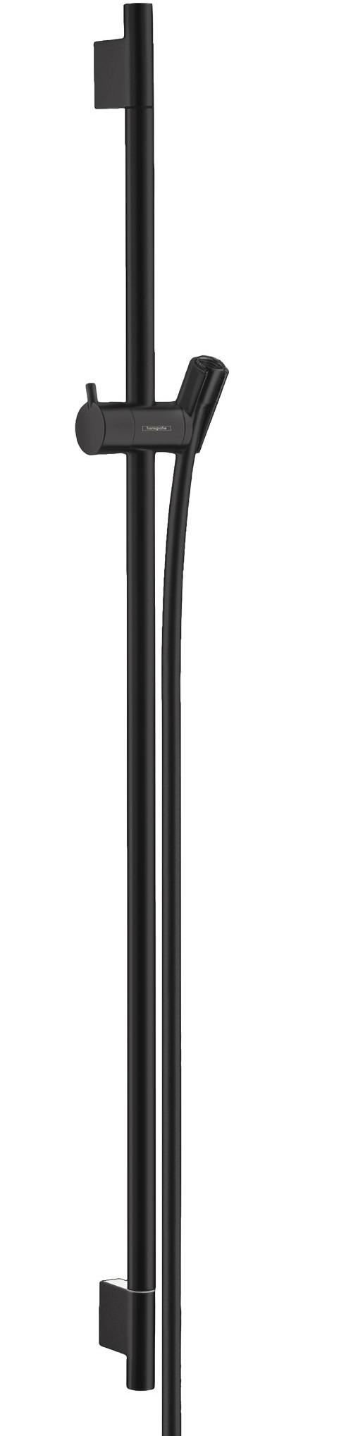Hansgrohe Brausestange Unica S Puro 900mm mit Isiflex Brauseschlauch 1600mm, Mattschwarz 28631670