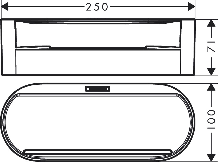 Hansgrohe Ablagekorb WallStoris tief mattweiss 27912700