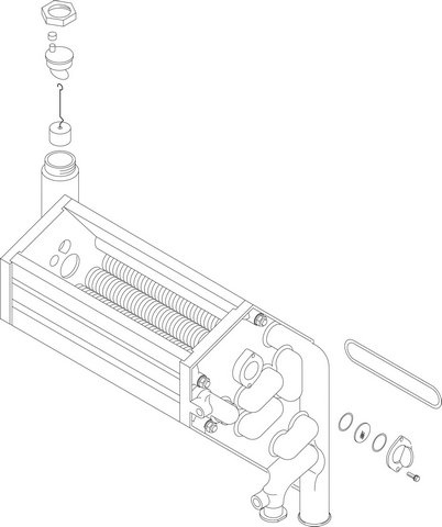 Bosch Wärmetauscher 23/24W mit Dichtung 73031