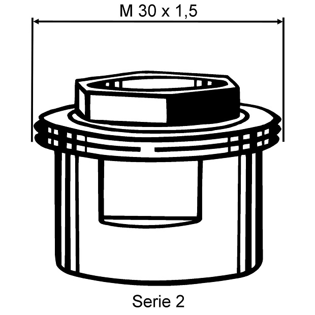 Heimeier Adapter für Ventilheizkörper Serie 2 an Danfoss Klemmanschluss bis Bj. 1998, Aufnahme M20 x 1 9703-24.700
