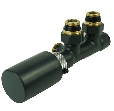 Purmo Armatur für Badheizkörper 50mm Eck anthrazit RAL 7016 matt AZ1XTPS9037005G
