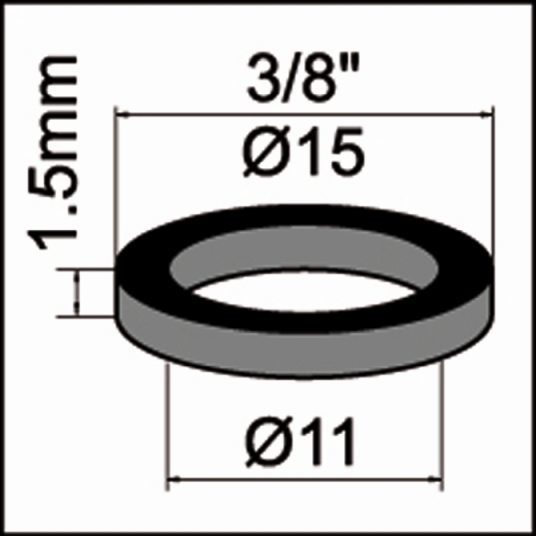 Neoperl Gummidichtung zu Innenteil 3/8"/M16 11x15x1.5mm 78138096