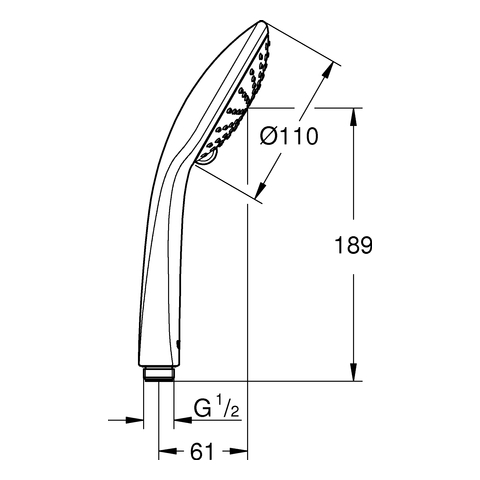 Grohe Handbrause Euphoria 110 Duo SprayDimmer DF: 9,5l/min chrom 27238000