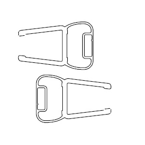 HSK Magnetprofil 90° Transparent, Höhe 2.010mm E100056-8