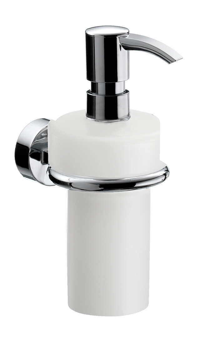 Emco Seifenspender Rondo2 Kunststoffbehälter 245ml, Kunststoffpumpe, chrom 452100102