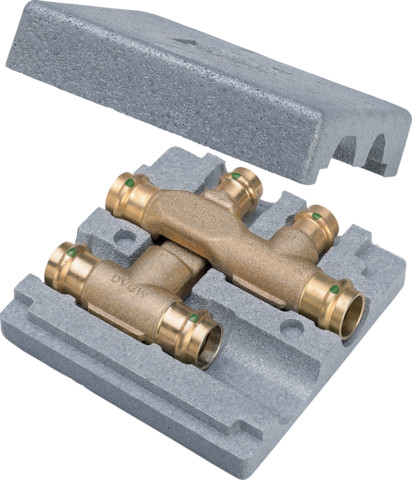 Viega Sanpress Kreuzungs-T-Stück 2249.3 mit SC-Contur in 22x15x22mm 493356