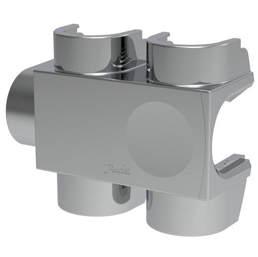 Danfoss Kunststoffabdeckung für VHS-DV Durchgang, Fühler rechts in chrom, Heizkörper 1/2" 013G7963