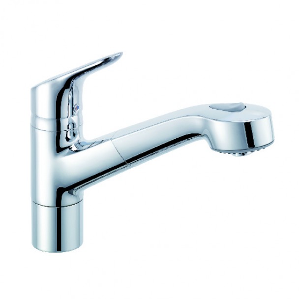 Kludi Objekta Spültisch-Einhandmischer 208mm chrom, herausziehbare Geschirrbrause 325810575