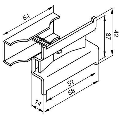 Zehnder Halter BH weiß RAL 9016, für Charleston-Radiatoren 774001