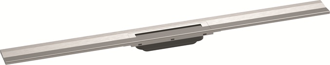 Hansgrohe RainDrain Flex Duschrinne 1000mm kürzbar, Fertigset für Wandmontage gebürstet edelstahl 56053800