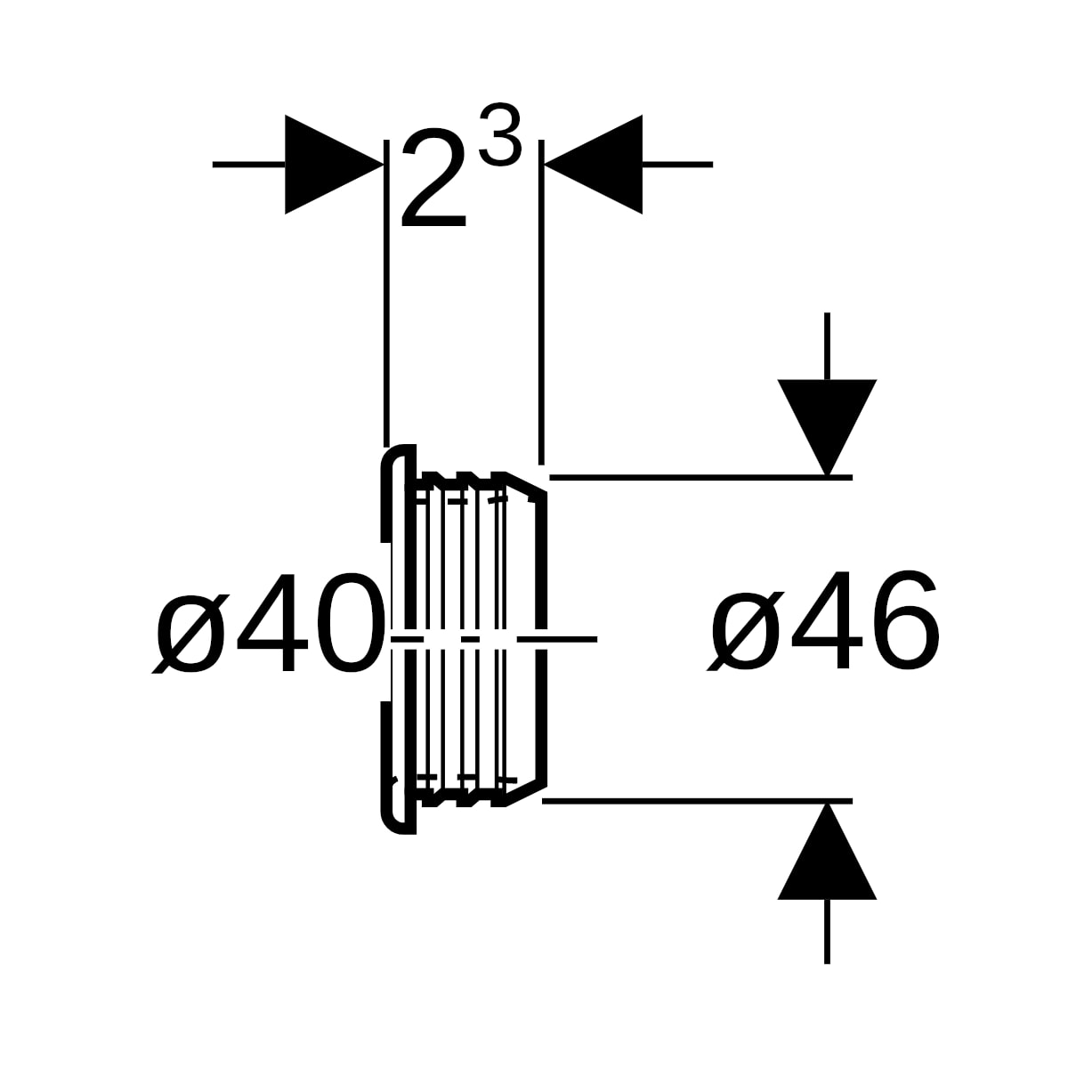 Geberit Manschette EPDM für d50 d 40x46mm 152.496.00.1