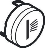 Hansgrohe Durckknopf Symbol Seitenbrause schwarz 92578610