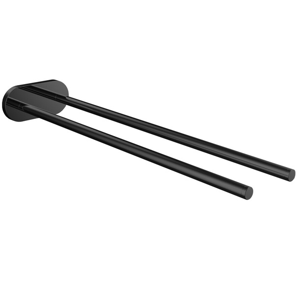 Emco Handtuchhalter Round, starr 2-armig 400mm schwarz 435013340