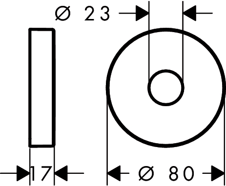 Hansgrohe Rosette für Brausearm edelmatt 98940880