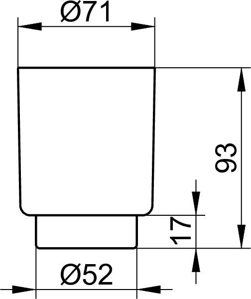 Keuco Acrylglas-Becher City einzeln 00850000100