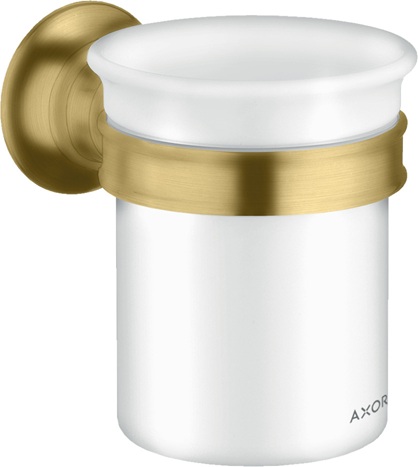 Hansgrohe Zahnputzbecher Axor Montreux brushed gold optik mit Halter 42134250