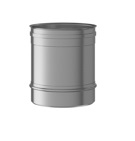 Kermi x-well Rohr L=185mm DN200, Edelstahl Y2406200006K