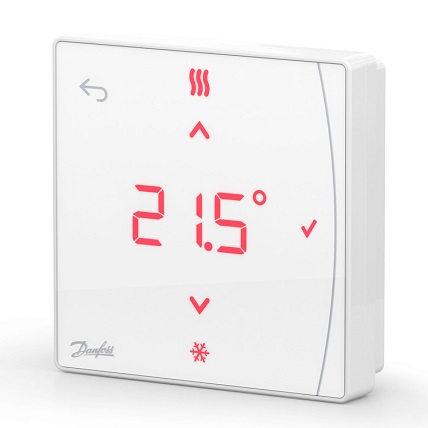 Danfoss Icon2 Aufputzraumthermostat 24V, mit LED-Display-Version, Aufputz 088U2128