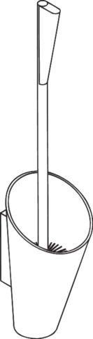 HEWI WC-Bürstengarnitur Serie 801, matt, mit ergonomischem Griff, zur Wandmontage, anthrazitgrau 801.20B100 92