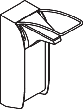 HEWI Desinfektionsmittel-und Seifenspender Serie 805, Edelstahl,laufblende Kunststoff, für 500ml Euronorm-Flaschen, anthrazitgrau 805.06.350 92