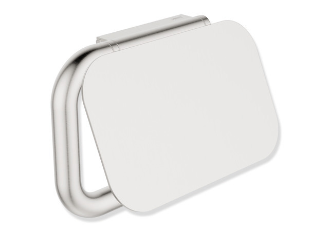 HEWI WC-Papierhalter mit Deckel, Edelstahl 480.21.001XA