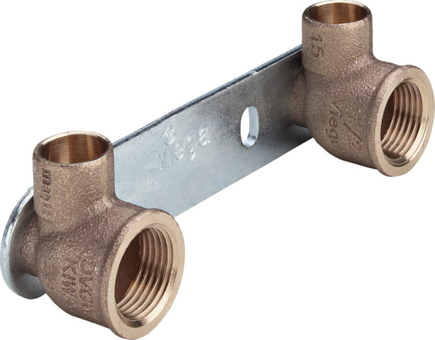 Viega Montageeinheit Gemini Rotguss 94476.2 in 15mmxRp1/2x100mm 107284