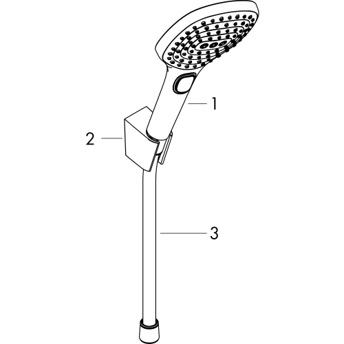 Hansgrohe Raindance Select E Brausehalterset 120 3jet mit Brauseschlauch 1250mm, Chrom 26700000