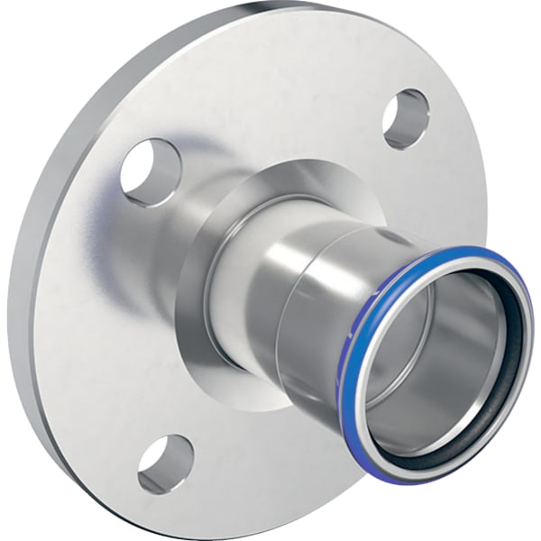 Geberit Mapress Edelstahl Flansch PN 10/16 mit Pressmuffe d42 33737