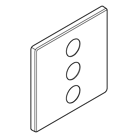 Grohe Rosette eckig für SmartControl supersteel 48368DC0