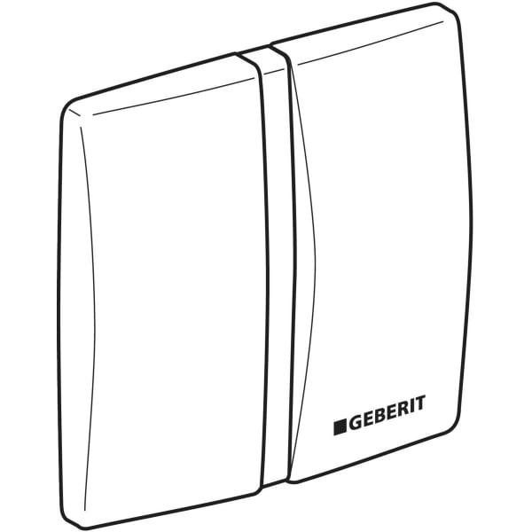 Geberit Abdeckplatte aus Zinkdruckguss zu Urinal-Steuerung mattverchromt 240.561.46.1
