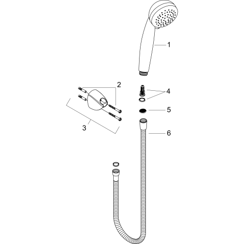 Hansgrohe Brausehalterset Crometta 85 Vario mit Brauseschlauch 1250mm, Chrom 27558000