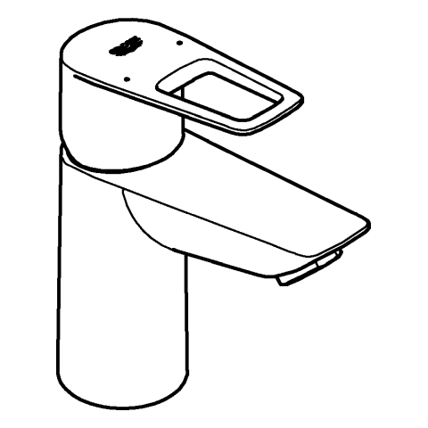 Grohe BauLoop Einhand-Waschtischbatterie chrom S-Size glatter Körper 23337001