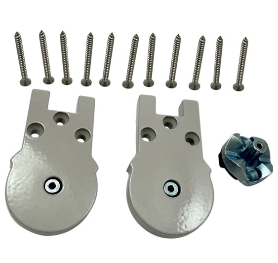 HSK Drehlager 2-teilig oben / unten, pro Seite, Alu Silber matt E100082-1-01