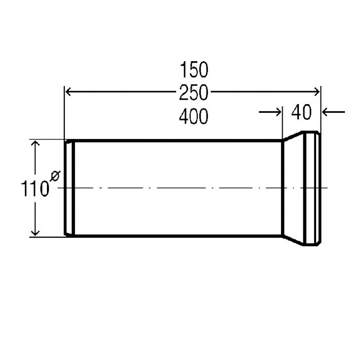 Viega WC Anschlussstutzen 3815 in 250mm Kunststoff weiß 101312