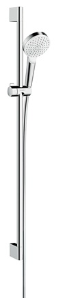 Hansgrohe Brauseset Crometta 1 jet EcoSmart 9 l/min/Unica mit Brausestange 900mm weiss/chrom 26539400
