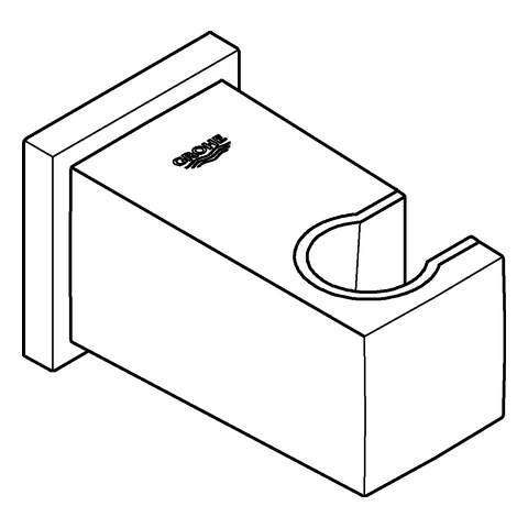 Grohe Wandanschlussbogen Euphoria Cube mit Wandbrausehalter chrom 26370000