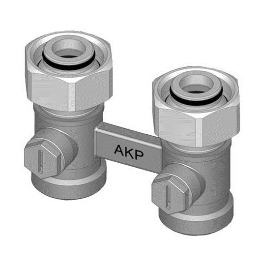 Kermi Zweirohrarmatur Durchgang absperrbar ZV01050001