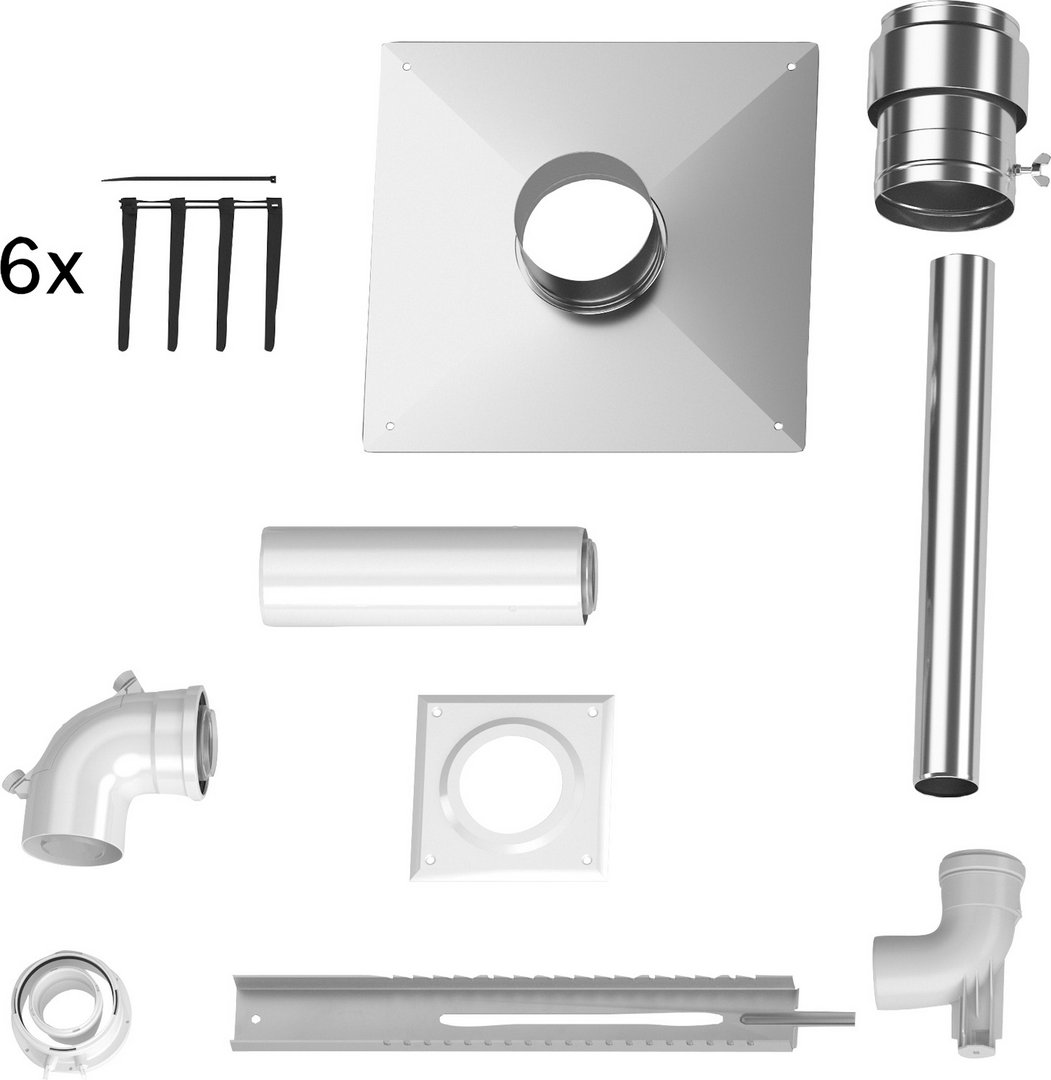 Bosch Paket zum Schacht d: 60/100mm, Edelstahl Abgaszubehör FC-Set60-C93x 7738112521