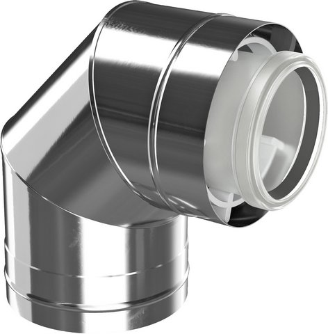 Buderus Bogen konzentrisch d:110/160, 87 Grad Edelstahl 7738113146