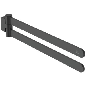 Ideal Standard doppelter Handtuchhalter Conca 447mm schwarzes satiniertes T5396XG
