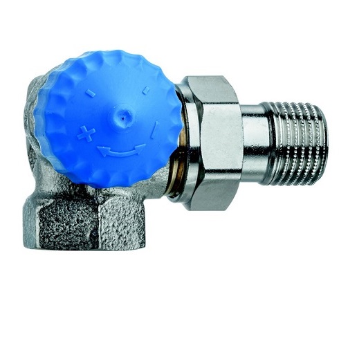 Heimeier Thermostatventil Winkeleck/links 1/2" Einrohr DN15, Anschluss am Heizkörper links 2341-02.000