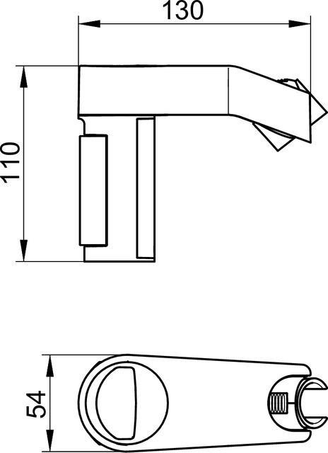 Keuco Brausehalter AXESS höhenverstellbar, verchromt 35010010100