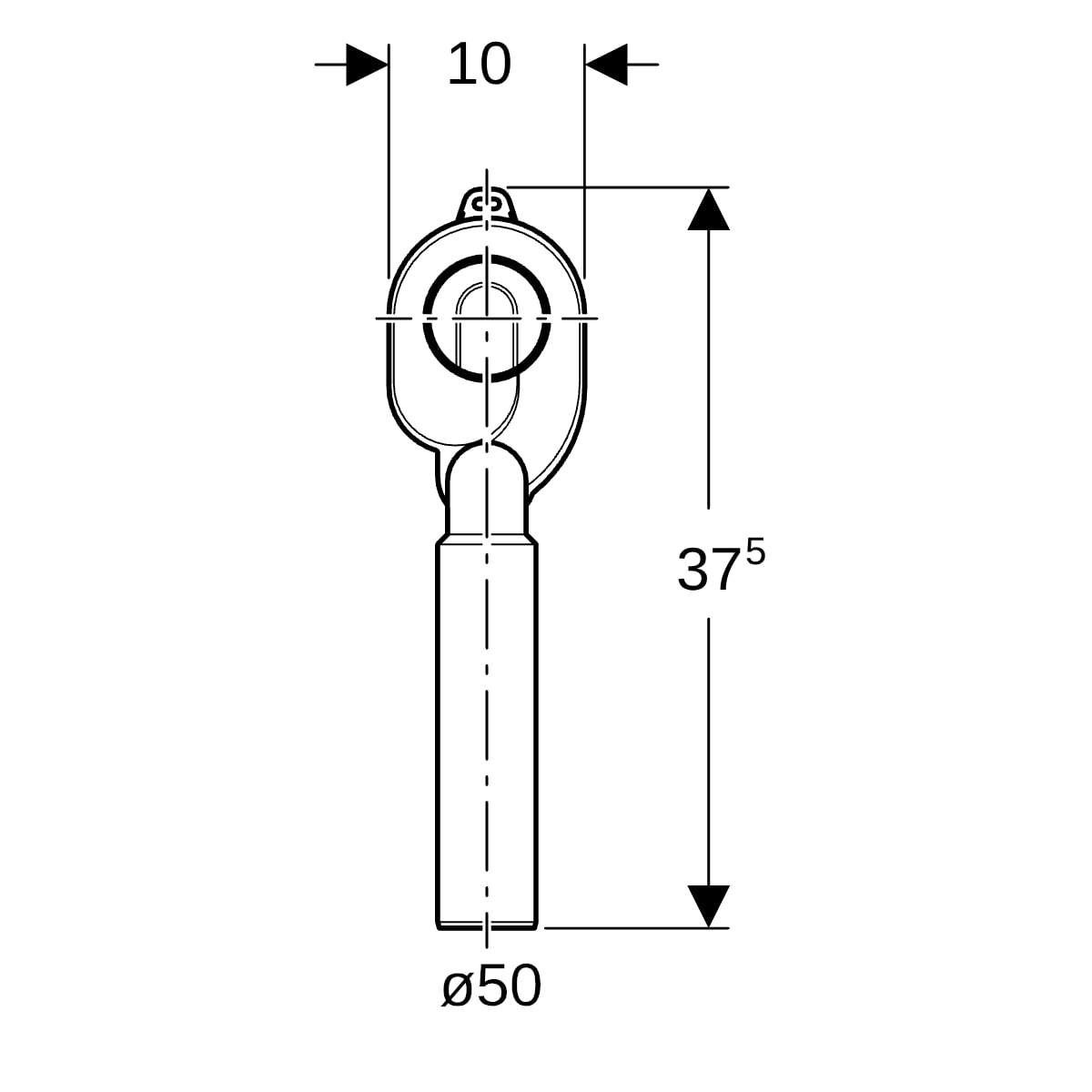 Geberit Urinal Geruchsverschluss Abgang vertikal d50 weiß-alpin 152.951.11.1