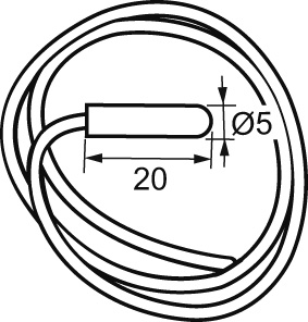 Heimeier Fußbodentemperaturfühler kabelgebunden, für neoStat/neoAir/HM-PRT 1500-01.983